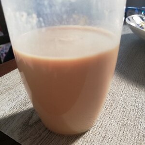 茶こしでカフェオレ